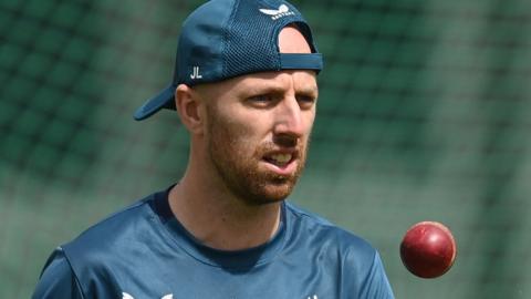 Jack Leach in the nets