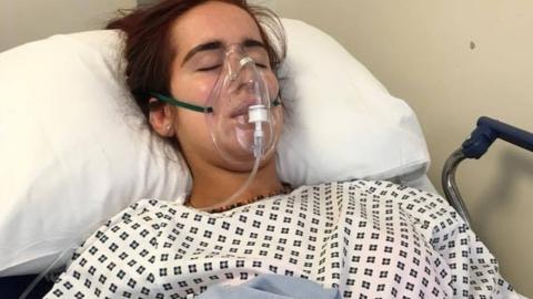 Fern Ashdown in hospital