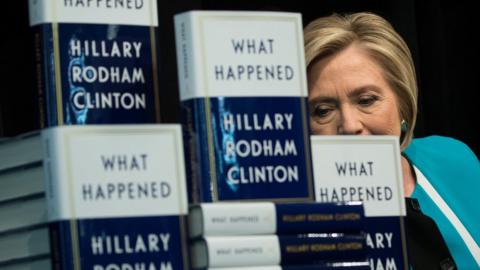 Hillary Clinton at a book signing.