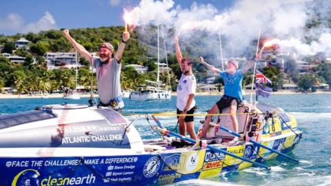Status Code 14 completing their atlantic rowing challenge
