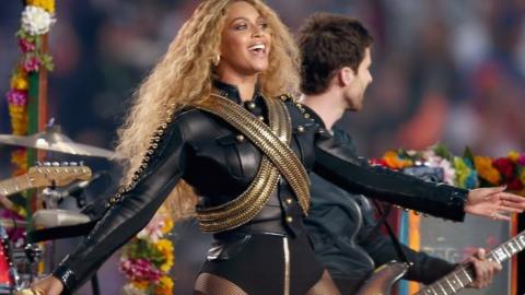 Beyonce at Super Bowl performance