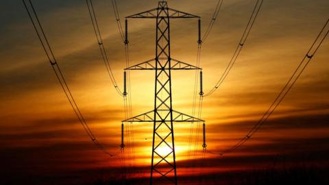 An electricity pylon