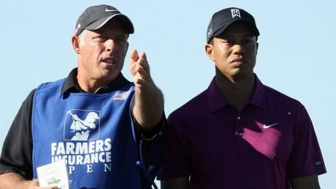 Tiger Woods and caddie Steve Williams