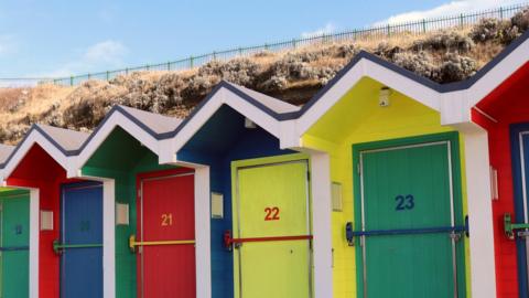 Beach huts in Barry Island