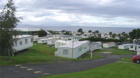 Caravans at Craig Tara holiday park