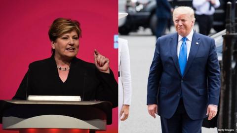Emily Thornberry and Donald Trump