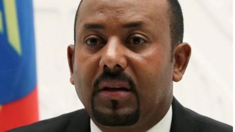 Abiy Ahmed addresses a news conference