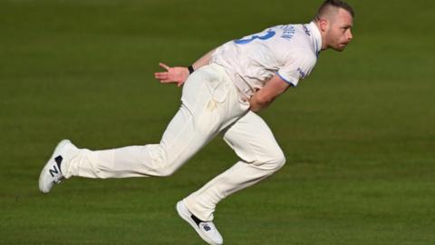 Nathan McAndrew’s return of 5-53 is so far his best figures in England