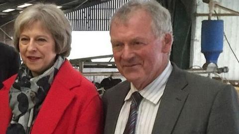 Theresa May and Glyn Davies