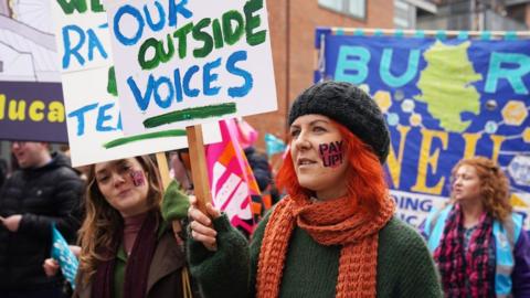 Striking teachers