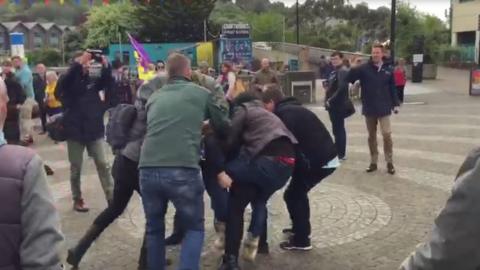 Scuffle in city centre