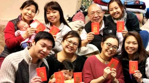 Liu family celebrates in Wales