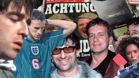 Liam Gallagher, Gareth Southgate, Ian Broudie, Frank Skinner and the Spice Girls