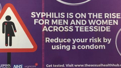 Public information poster warning against syphilis