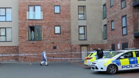 Harland Court, Bury St Edmunds, scene of murder investigation