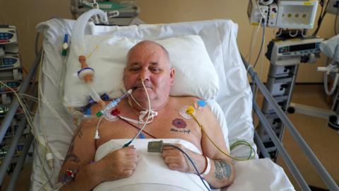 John Johnstone in hospital