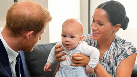 The Duke and Duchess of Sussex with their son Archie