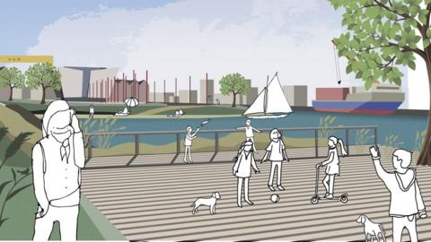 The Belfast Waterfront Promenade