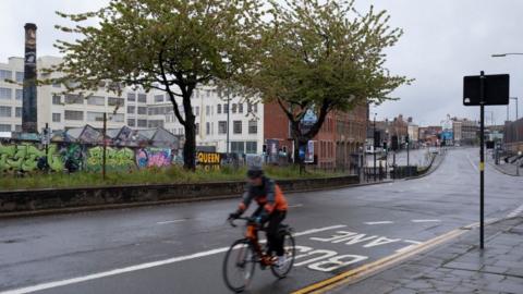 Cyclist in Birmingham