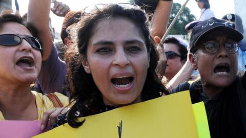 Protest against so-called honour killings, Islamabad, 2008