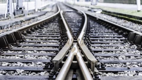 Stock image of a railway track