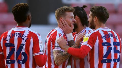 Stoke celebrate.