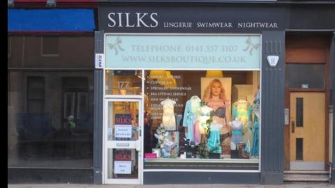 Silks Boutique store in Glasgow