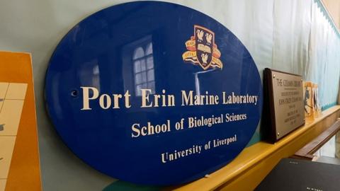 Port Erine Marine Laboratory sign