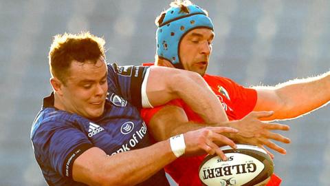 Leinster's James Ryan and Munster's Tadhg Beirne