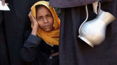 A Rohingya refugee woman at Kutupalang unregistered Refugee Camp in Cox's Bazar, Bangladesh, March 2017