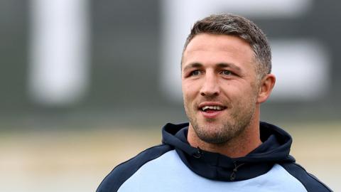 Sam Burgess in action as a coach