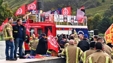 FBU protest at Holyrood