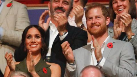 Prince Harry and Meghan at the Invictus Games closing ceremony 2018