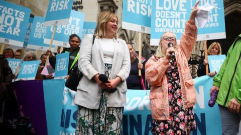 Heidi Crowter, 26, with Down's Syndrome and Maire Lea-Wilson