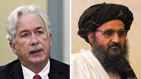 CIA director William Burns and Taliban leader Mullah Baradar