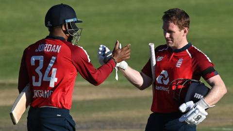 Chris Jordan and Eoin Morgan