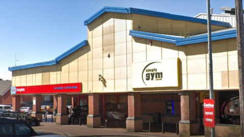 Home Bargains and Simply Gym on Holt Road, Wrexham