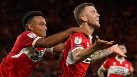 Riley McGree celebrates scoring goal