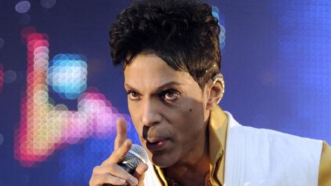 File photo from 2011 shows US singer and musician Prince performing at the Stade de France in Saint-Denis, outside Paris