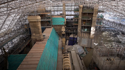 Roofing work on Manchester Town Hall