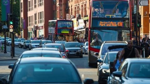 Traffic jam in London