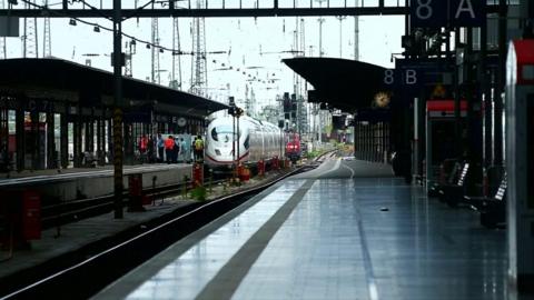 Frankfurt station where a boy was pushed in front of a train