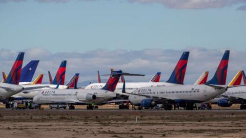 Delta planes grounded