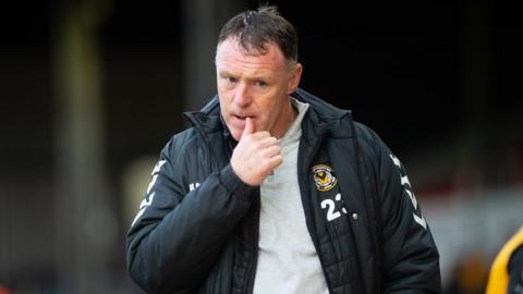 Manager Graham Coughlan jokes that he has put out so many fires at Newport County that he could join the fire service.