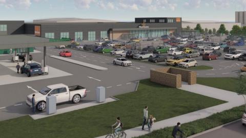 Artist impression for a new Morrisons store