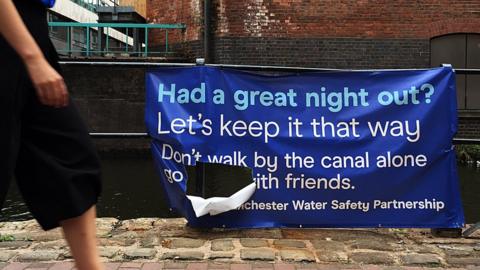 Poster on the Rochdale Canal