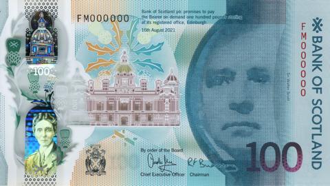 Bank of Scotland £100 polymer note