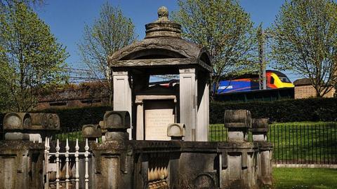 A tomb at St Pancras Old Church in Somers Town