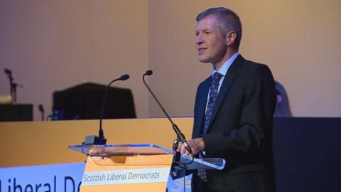 Wille Rennie at Scottish Liberal Democrats conference