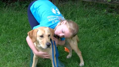 Ellie May Hodges and her puppy Lilly